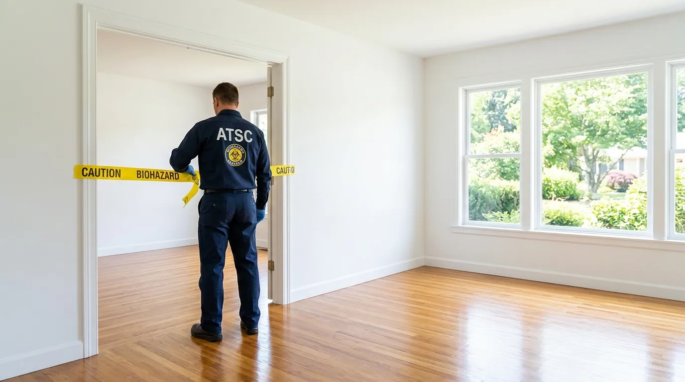 Certified biohazard cleanup crew performing Crime Scene Cleanup in West Palm Beach